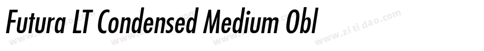 Futura LT Condensed Medium Oblique字体转换